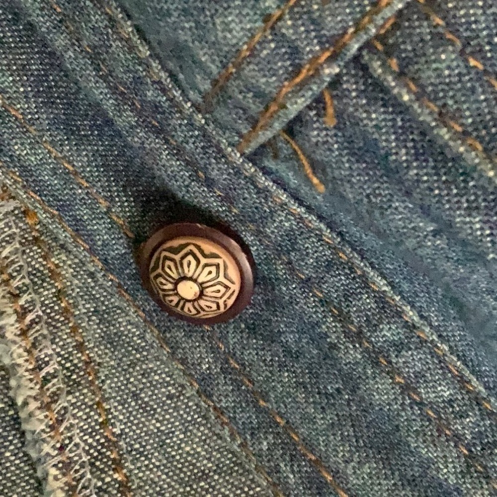 𝅺VINTAGE Saint Germain denim vest. Size L - Picture 8 of 9